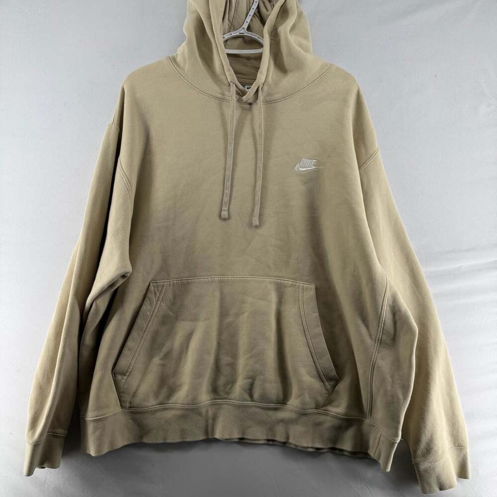 1557 Nike Club Fleece Pullover Hoodie Size XXL Sandalwood